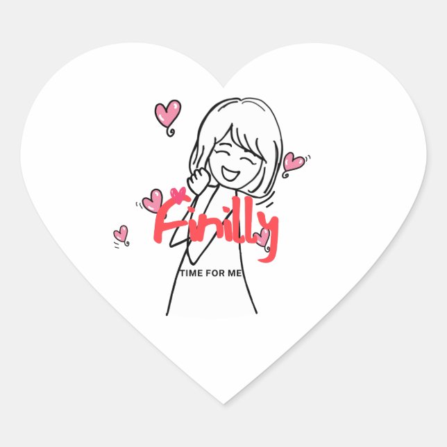 Cute Heart Sticker (Front)