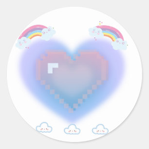Cute heart sticker