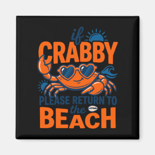 Cute Heart Sungles Crab Beach Vacation Quote Magnet