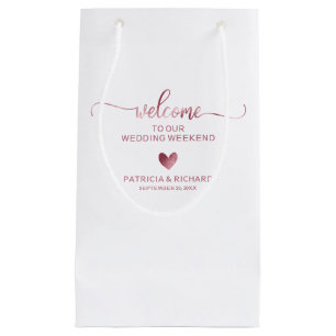 Cute Heart Wedding Welcome Hotel Small Gift Bag