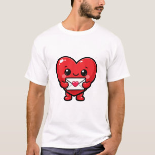 Cute Heart with Love Letter – Promise Day Valentin T-Shirt