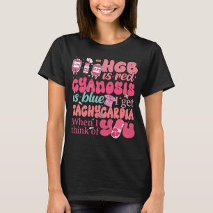 Cute Heartbeat Tachycardia Nurse Valentine's Day T-Shirt