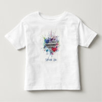 Cute Hearts And Washes In Watercolor T-Shirt