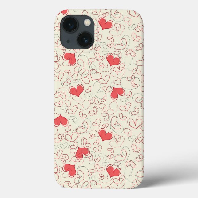 Cute Hearts Background Case-Mate iPhone Case (Back)