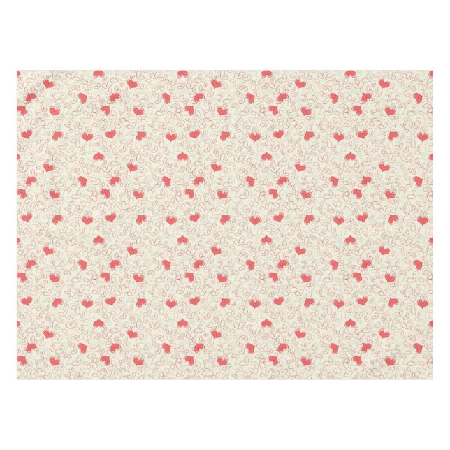 Cute Hearts Background Tablecloth (Front (Horizontal))