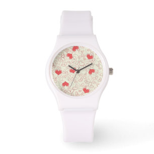 Cute Hearts Background Watch
