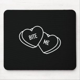 Cute Hearts Bite Me, Funny Anti-valentines Day Mouse Pad
