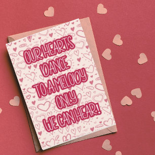 Cute Hearts Couple Love Valentine's Day Holiday Card