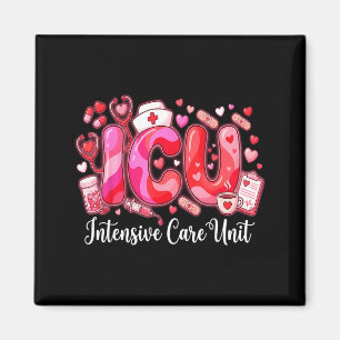 Cute Hearts Icu Valentine Nurse Valentines Day Shi Magnet