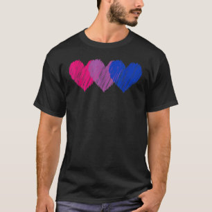 Cute Hearts Lgbtq Love Gay Pride Bisexual For Men  T-Shirt