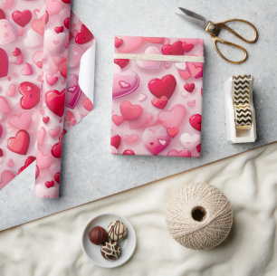 Cute Hearts Love Valentine's Gift Wrapping Paper