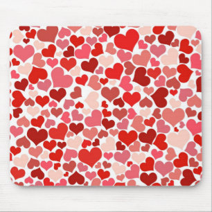 Cute Hearts Mouse Pad