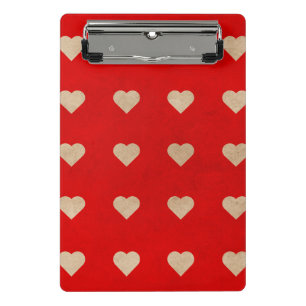 Cute Hearts on Red Background iPhone / iPad case Mini Clipboard