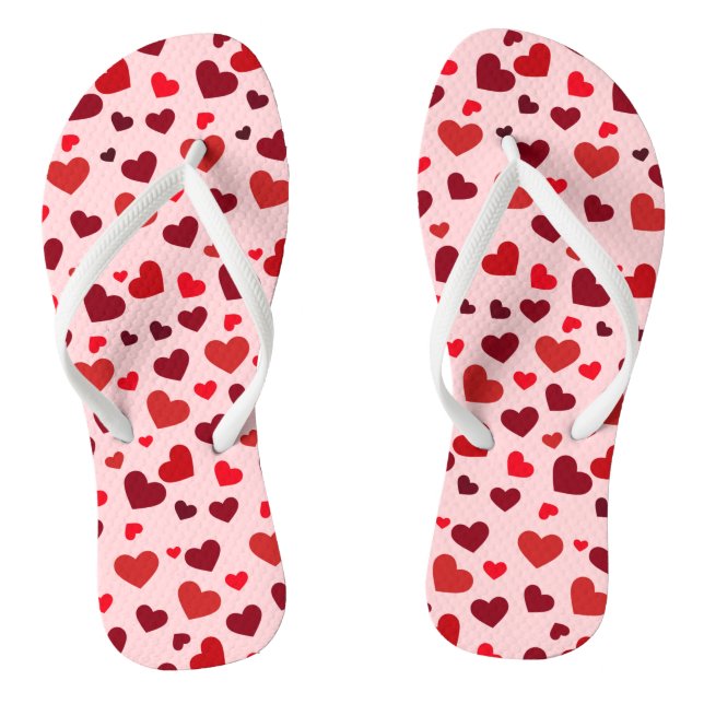 Cute Hearts Pattern  Jandals (Footbed)