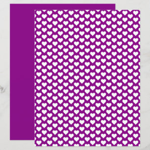 Cute Hearts Pattern Purple Shade Scrapbook Paper