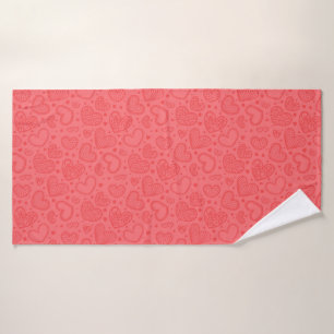 Cute Hearts - Romantic Bath Towel