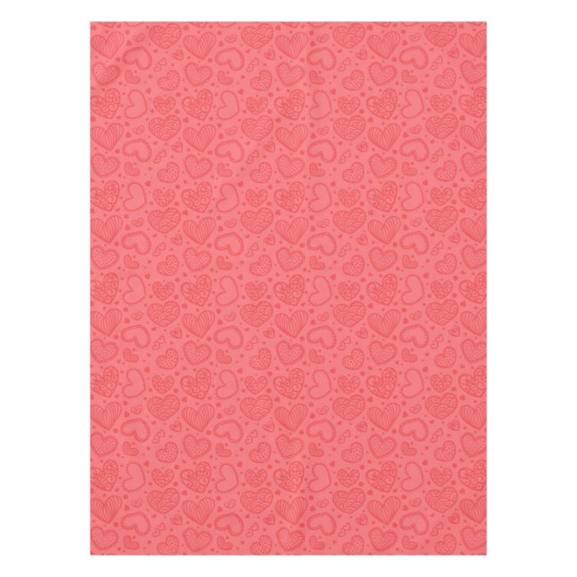 Cute Hearts Tablecloth (Front)