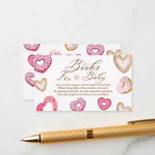 Cute hearts valentine doughnuts books for baby enclosure card
