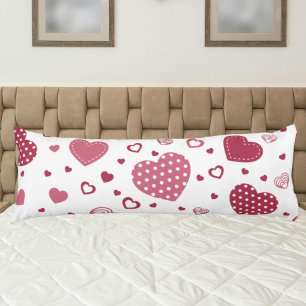 Cute hearts Valentine's Day Body Cushion