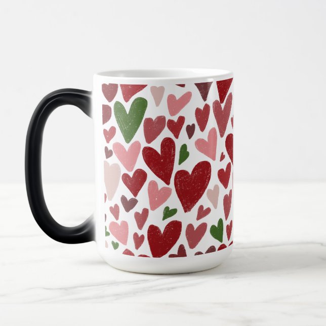Cute hearts valentine's  day Mug (Left)