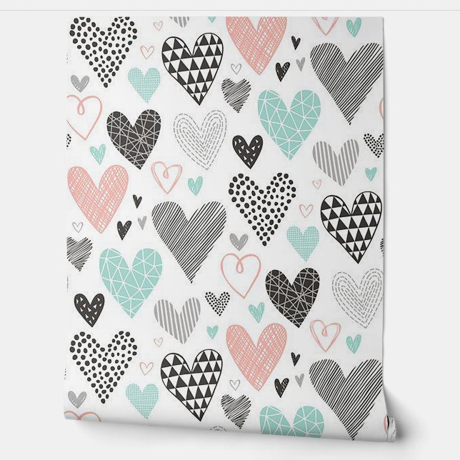 Cute Hearts  Wallpaper (Unrolling)