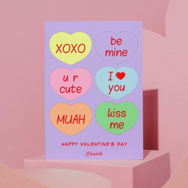 Cute Hearts XOXO Be Mine Valentine Day Card (Creator Uploaded)