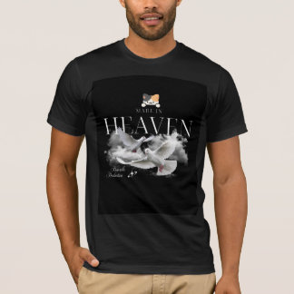 cute heaven & cat design t-shirt