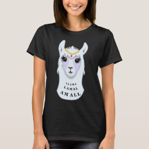 Cute Heavenly Llama Queen T-Shirt