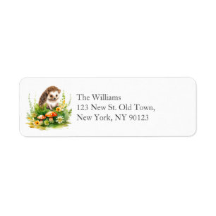 Cute Hedgehog Address Label
