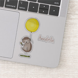 Cute hedgehog and balloon cartoon pattern