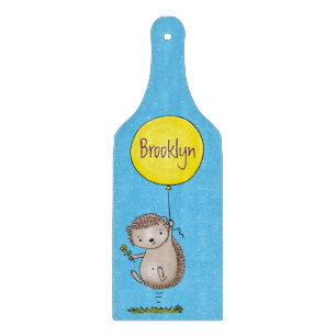 Cute hedgehog and balloon cartoon pattern cutting board