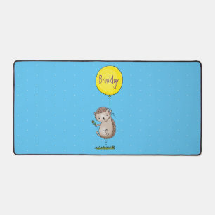 Cute hedgehog and balloon cartoon pattern desk mat