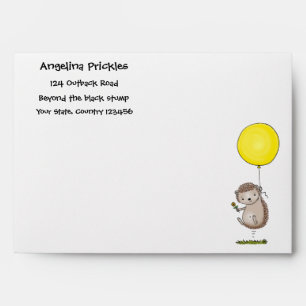Cute hedgehog and balloon cartoon pattern envelope