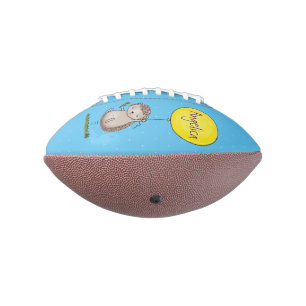 Cute hedgehog and balloon cartoon pattern football