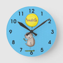Cute hedgehog and balloon cartoon pattern