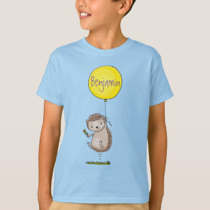 Cute hedgehog and balloon cartoon pattern T-Shirt