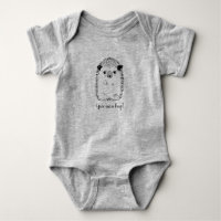 Cute hedgehog babysuit. Give me a hug.