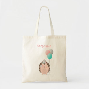 Cute Hedgehog Birthday Tote Bag