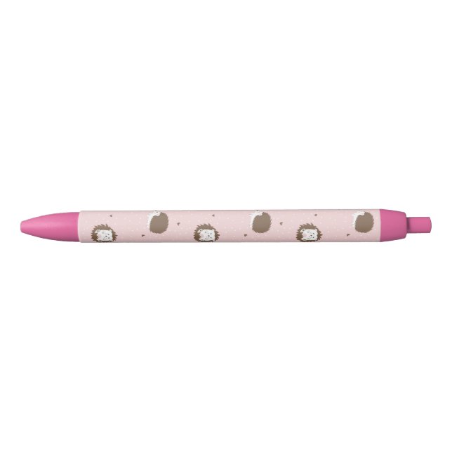 Cute Hedgehog Black Ink Pen (Front)