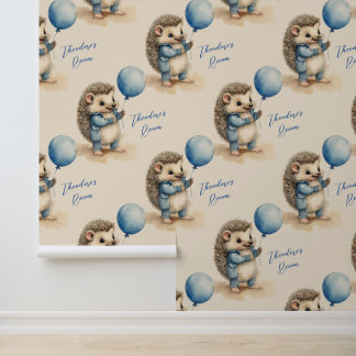 Cute Hedgehog Boys Bedroom Nursery Wallpaper