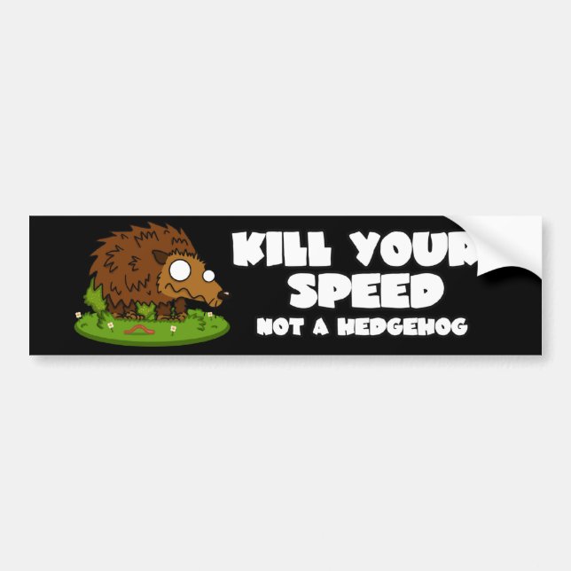 Cute Hedgehog Bumper Sticker (Front)
