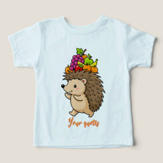 Cute Hedgehog Carrying Fresh Fruit