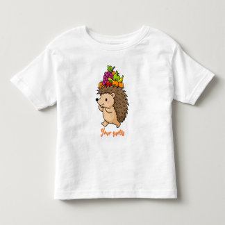 Cute Hedgehog Carrying Fresh Fruit Toddler T-Shirt