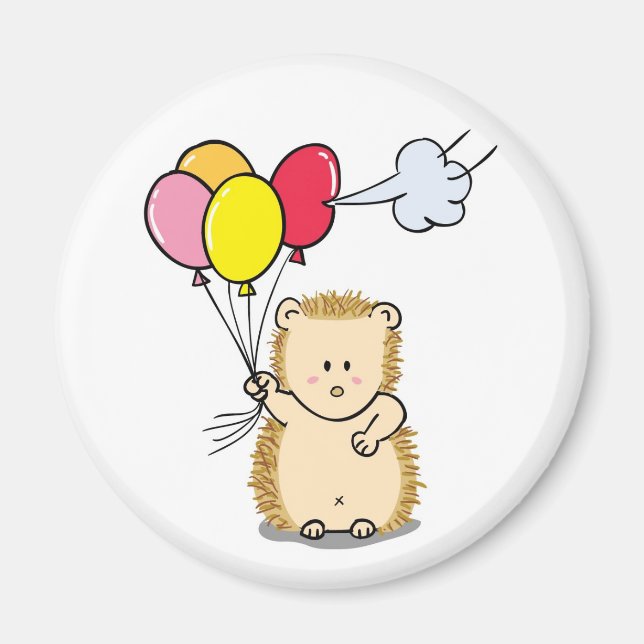 Cute hedgehog Cartoon Magnet (Front)
