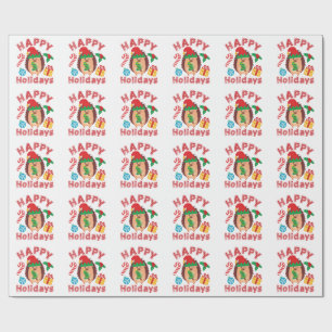 Cute Hedgehog Christmas Animal Wrapping Paper