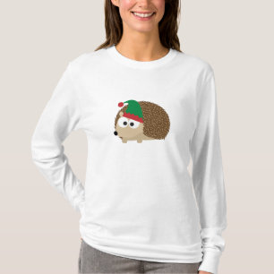 cute Hedgehog Christmas Elf T-Shirt
