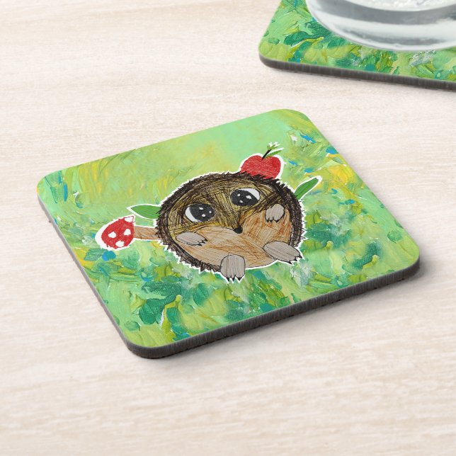 Cute Hedgehog Coaster (Left Side)