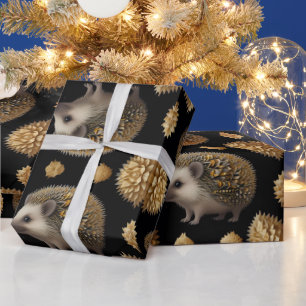 Cute Hedgehog Colourful  Wrapping Paper