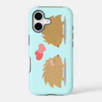 Cute Hedgehog Couple in Love