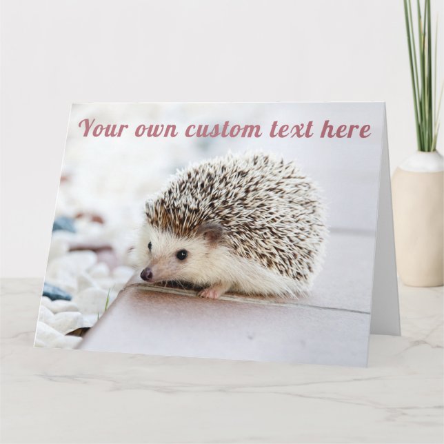 Cute Hedgehog - Custom Card (Front)